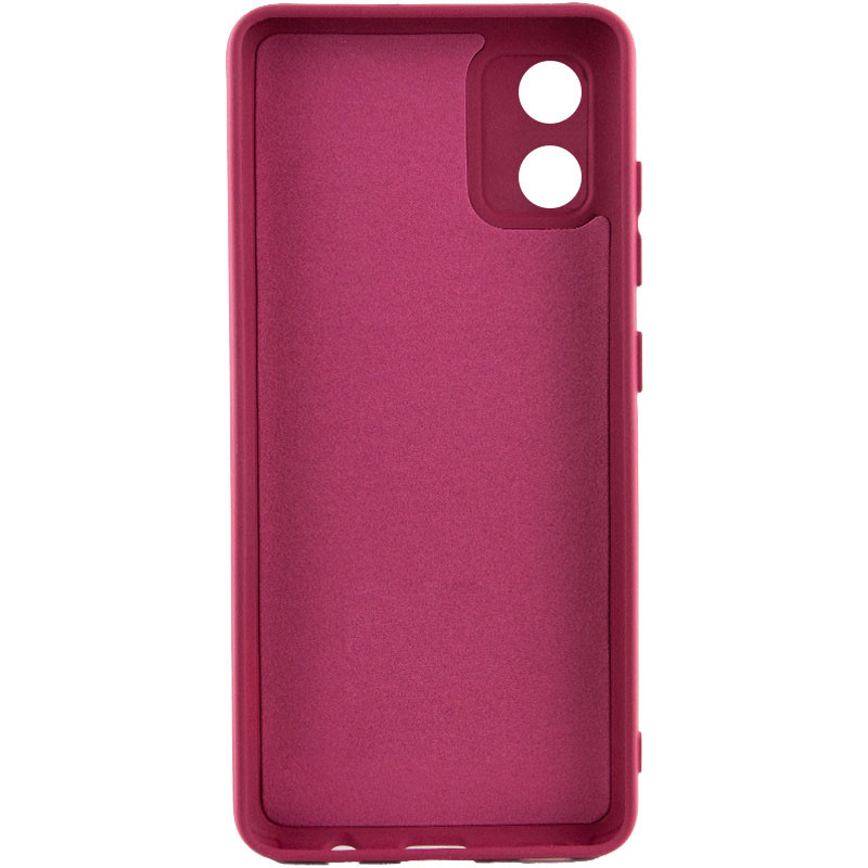 Фото Чохол TPU GETMAN Liquid Silk Full Camera на Motorola Moto E13 (Бордовий / Marsala) на vchehle.ua