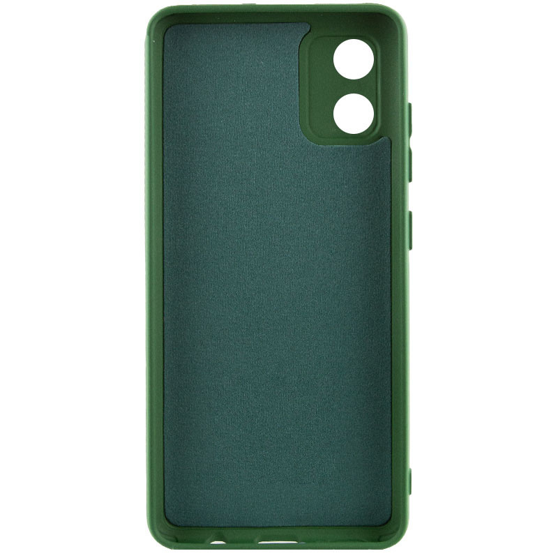 Фото Чохол TPU GETMAN Liquid Silk Full Camera на Motorola Moto E13 (Зелений / Dark green) на vchehle.ua