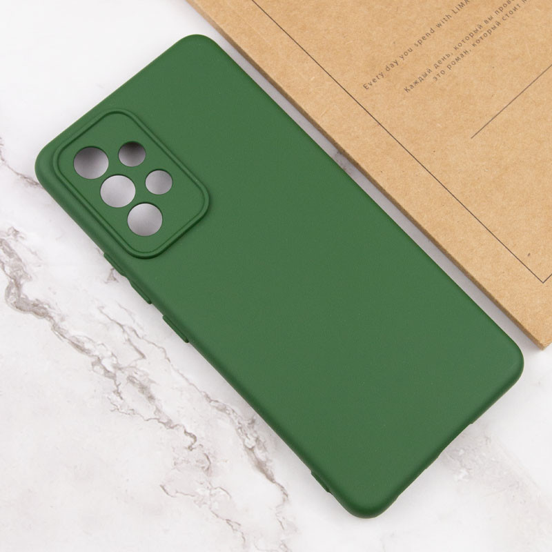 Чохол TPU GETMAN Liquid Silk Full Camera на Samsung Galaxy A53 5G (Зелений / Dark green) в магазині vchehle.ua