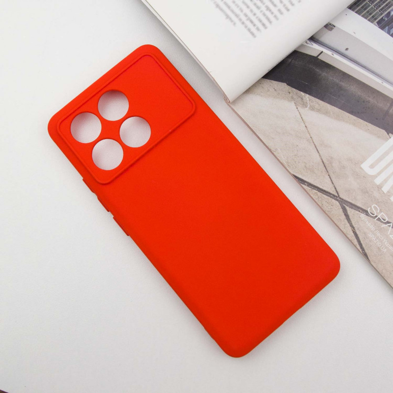 Фото Чехол TPU GETMAN Liquid Silk Full Camera для Xiaomi Poco X6 Pro (Красный / Red) на vchehle.ua