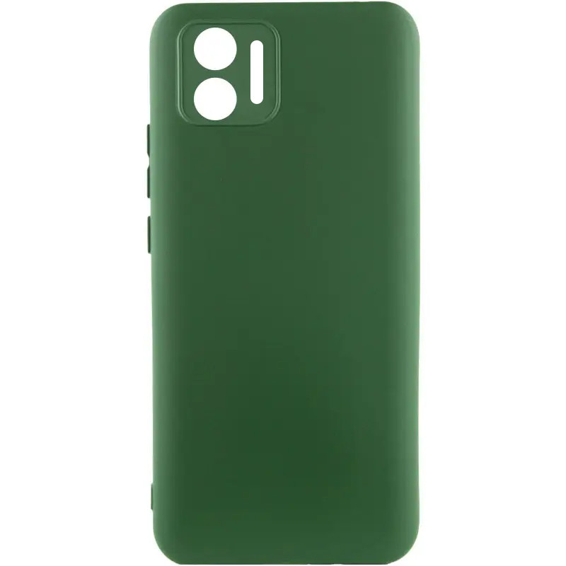 Чохол TPU GETMAN Liquid Silk Full Camera на Xiaomi Redmi 17C / 14C / Poco C75 (Зелений / Dark green)