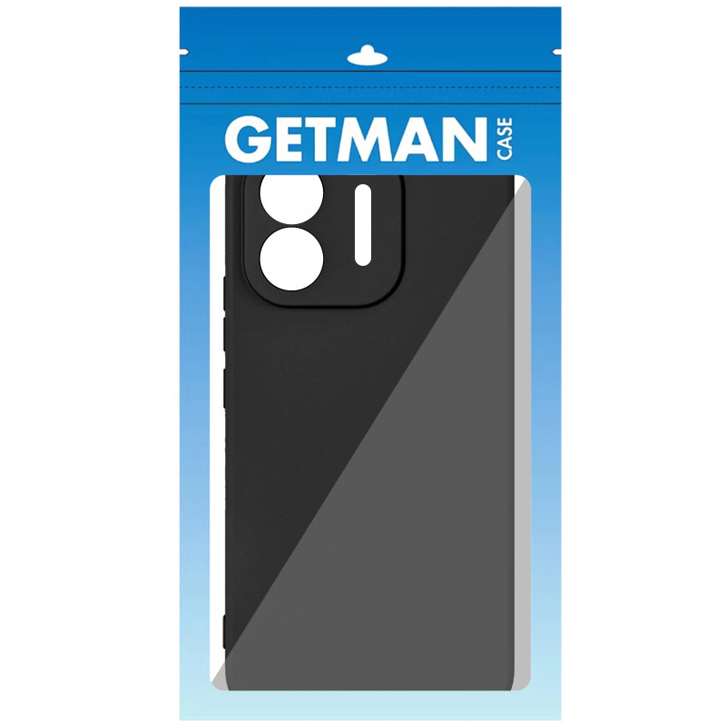 Фото Чохол TPU GETMAN Liquid Silk Full Camera на Xiaomi Redmi 17C / 14C / Poco C75 (Чорний / Black) на vchehle.ua