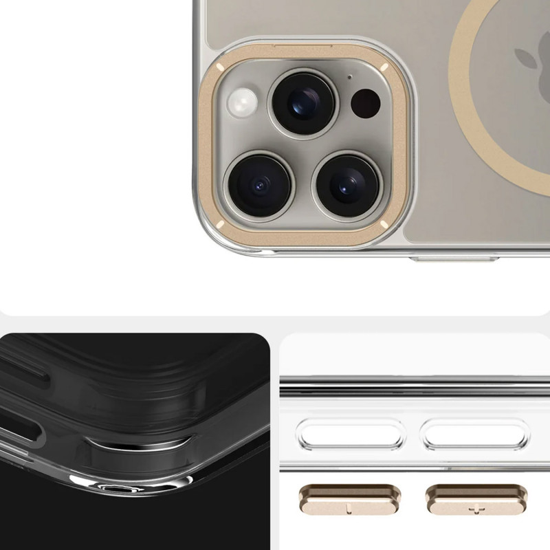 Купити Чохол TPU Space Case Apex with Magnetic Fit на Apple iPhone 16 Pro Max (6.9") (Gold) на vchehle.ua
