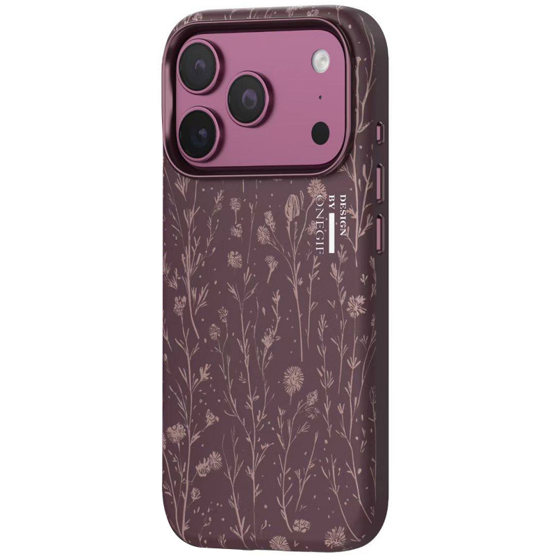 Чехол TPU+PC OneGif by Puloka Aesthetic для Apple iPhone 17 Pro Max / 18 Pro Max (6.9") (Dark Cherry)