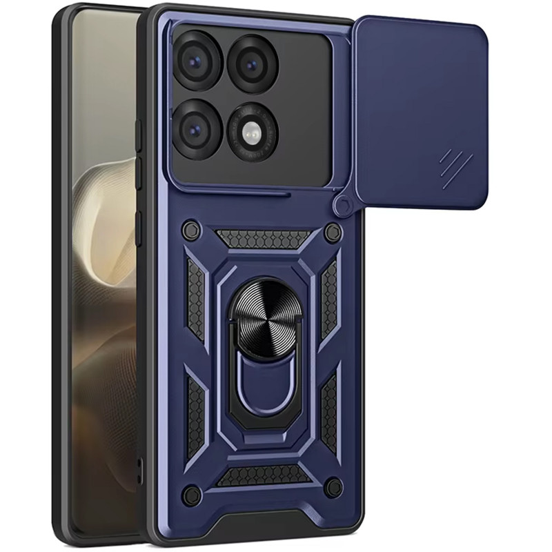 Ударопрочный чехол Ummi Camshield Serge Ring для Motorola Edge 70 Max (Синий / Navy)