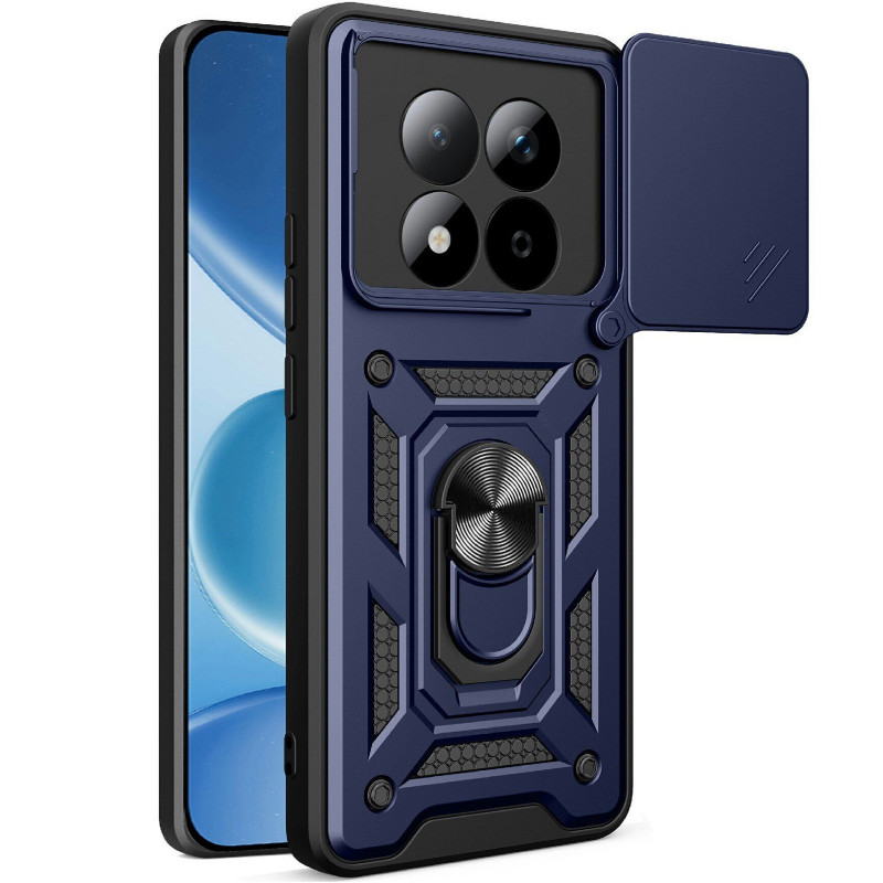 Ударопрочный чехол Ummi Camshield Serge Ring для Xiaomi Redmi Note 15 Pro 4G (Синий / Navy)