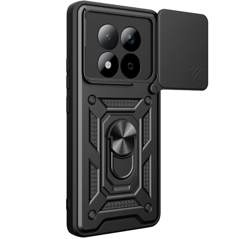 Фото Удароміцний чохол Ummi Camshield Serge Ring на Xiaomi Redmi Note 15 Pro+ 5G / Poco M8 Pro 5G (Чорний / Black) в маназині vchehle.ua