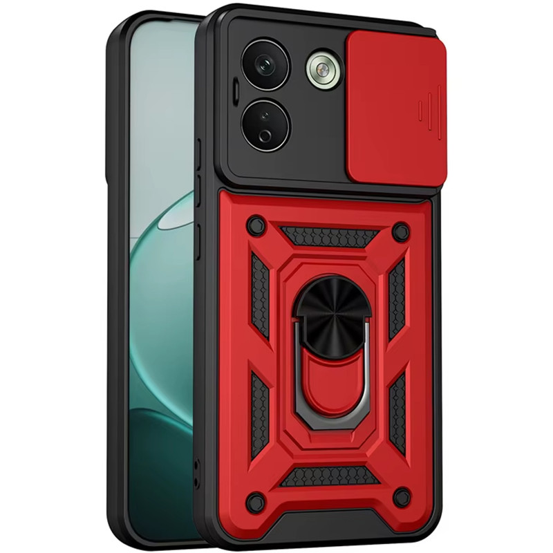 Ударопрочный чехол Ummi Camshield Serge Ring для Xiaomi Redmi Note 17 Pro (Красный / Red)