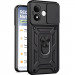 Ударопрочный чехол Ummi Camshield Serge Ring для Xiaomi Redmi Note 17 (Черный / Black)