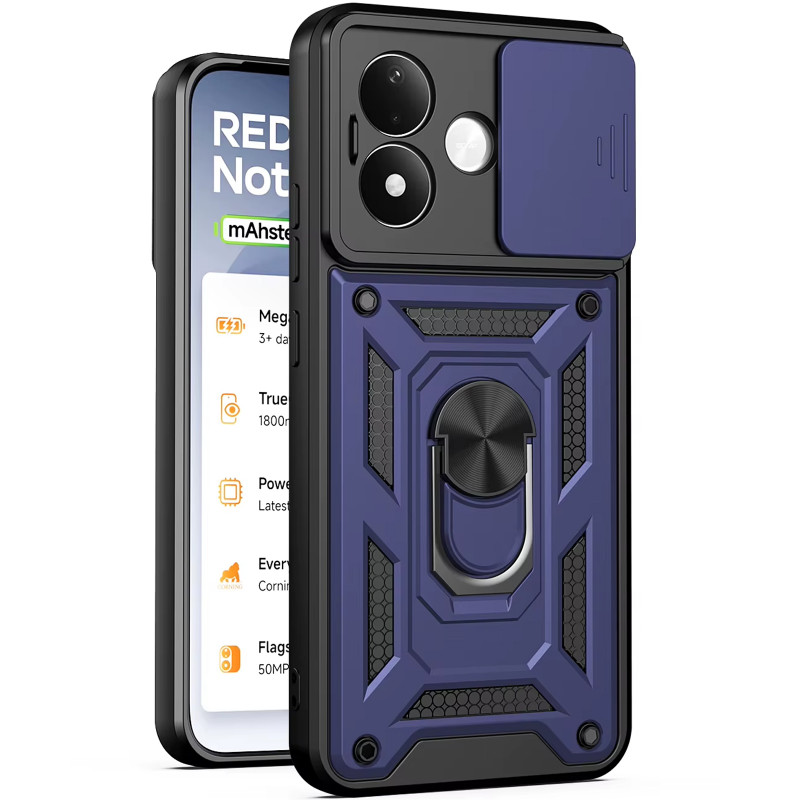 Ударопрочный чехол Ummi Camshield Serge Ring для Xiaomi Redmi Note 17 (Синий / Navy)