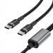 Дата кабель Acefast C22-02 2in1 Type-C для Type-C/Type-C 100W (1.2m) (Black) в магазині vchehle.ua