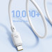 Фото Дата кабель Baseus Silky Series OS Fast Charging USB Type-C 100W (2m) (P10377703) (Moon White) на vchehle.ua