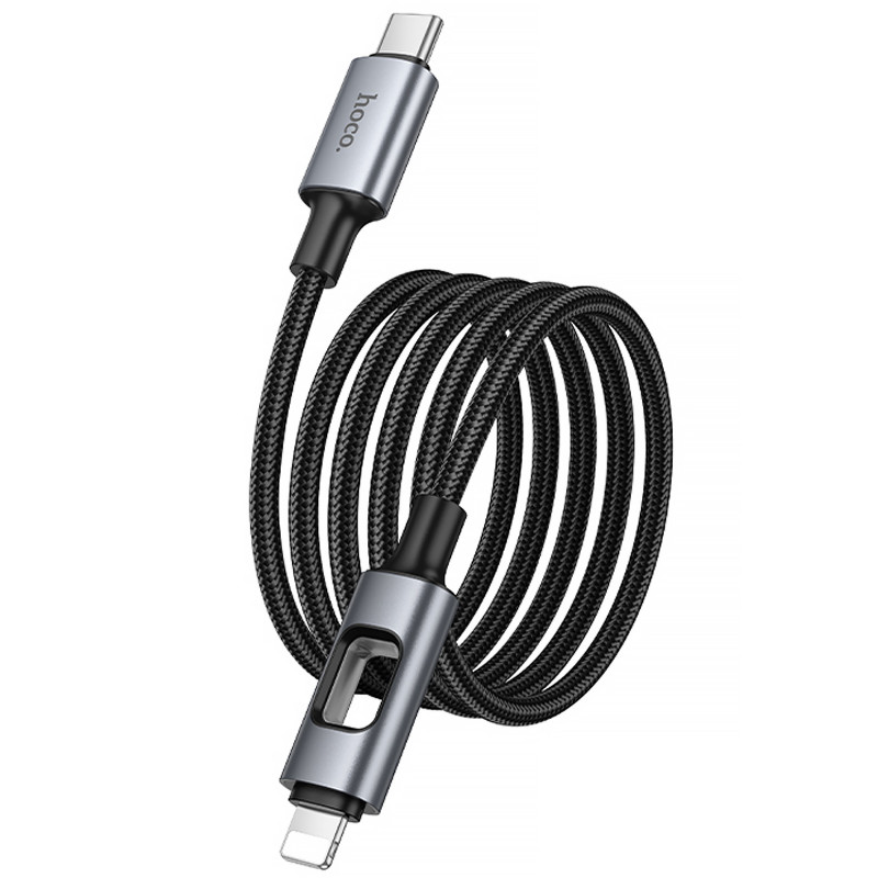 Купити Дата кабель Hoco U144 New Type-C to Lightning 27W (1.2m) (Black) на vchehle.ua