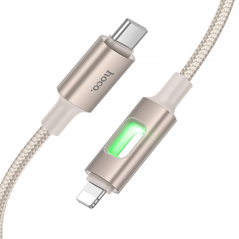 Дата кабель Hoco U144 New Type-C to Lightning 27W (1.2m) (Gold) в магазині vchehle.ua