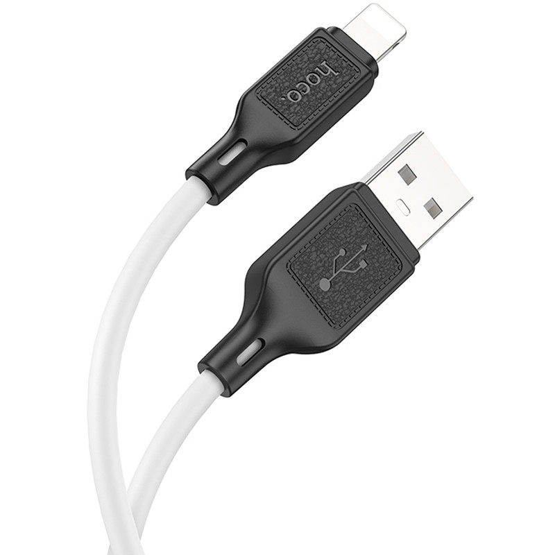 Фото Дата кабель Hoco X90 Cool silicone USB to Lightning (1m) (White) на vchehle.ua