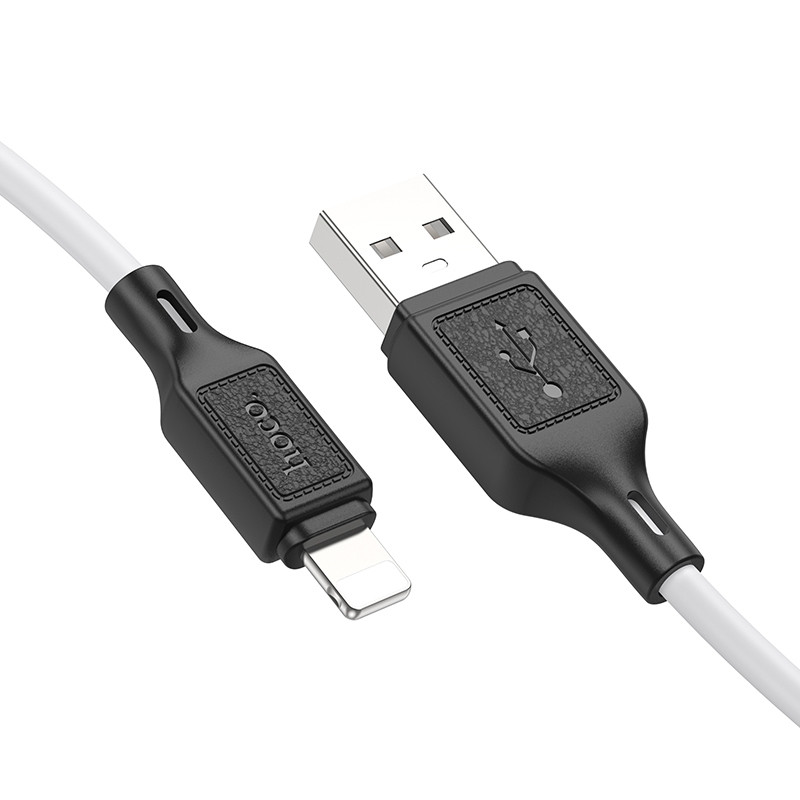 Фото Дата кабель Hoco X90 Cool silicone USB to Lightning (1m) (White) в магазине vchehle.ua