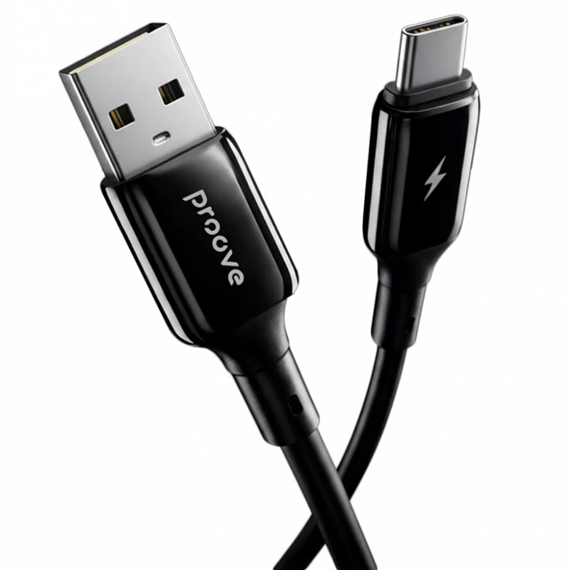 Фото Дата кабель Proove Flex Metal USB для Type-C 3A (1m) (Black) на vchehle.ua