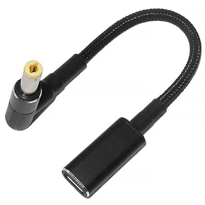Фото Кабель USB-C Female to DC 100W с набором переходников для ноутбука 10in1 (Black) на vchehle.ua
