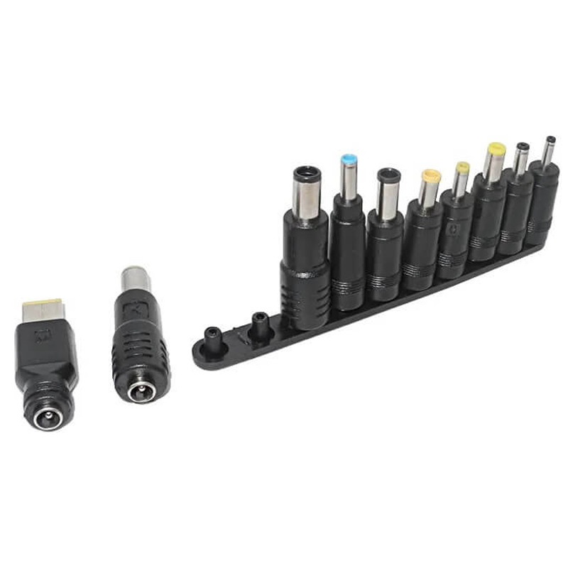 Фото Кабель USB-C Female to DC 100W с набором переходников для ноутбука 10in1 (Black) в магазине vchehle.ua