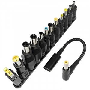 Кабель USB-C Female to DC 100W с набором переходников для ноутбука 12in1