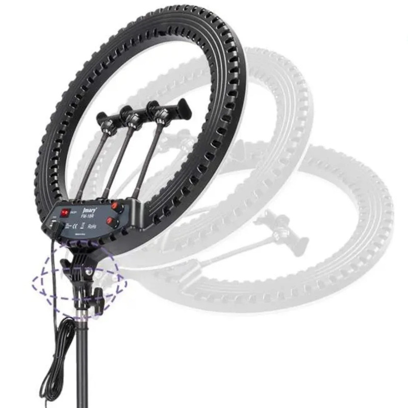 Кольцевая светодиодная LED лампа Jmary FM-18R (Black) в магазине vchehle.ua