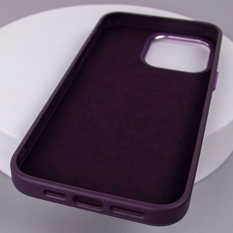 Купить Кожаный чехол Bonbon Leather Metal Style with Magnetic Fit для Apple iPhone 14 (6.1") (Фиолетовый / Dark Purple) на vchehle.ua