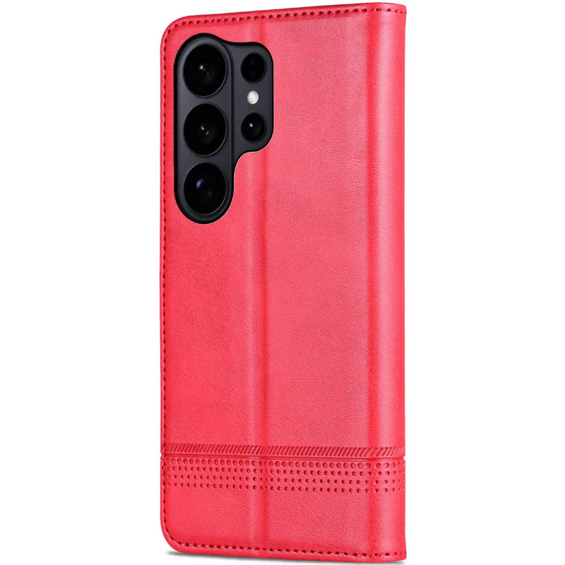 Фото Шкіряний чохол-книжка AZNS Classic series на Samsung Galaxy S26 Ultra (Red) на vchehle.ua