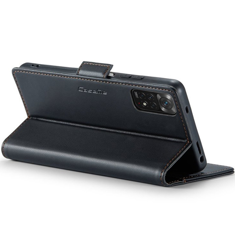 Фото Шкіряний чохол-книжка CaseMe Nappa leather на Xiaomi Redmi Note 11 (Global) / Note 11S / 12S (Black) в маназині vchehle.ua