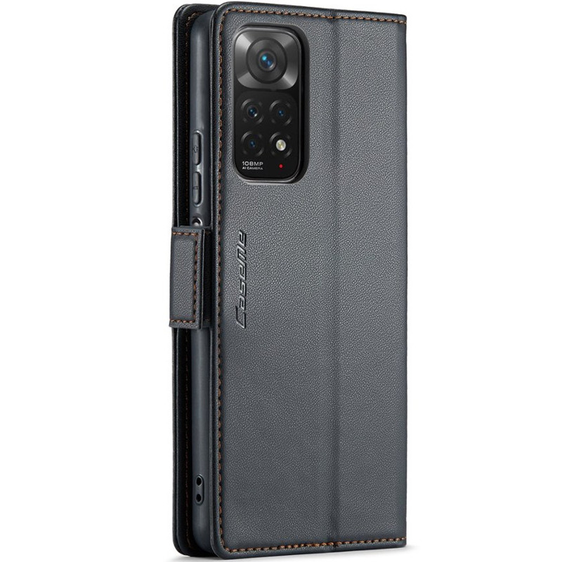 Шкіряний чохол-книжка CaseMe Nappa leather на Xiaomi Redmi Note 11 (Global) / Note 11S / 12S (Black) в магазині vchehle.ua