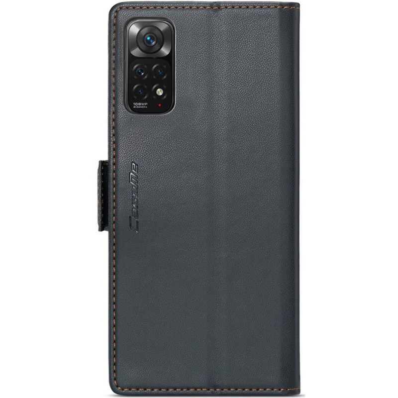 Замовити Шкіряний чохол-книжка CaseMe Nappa leather на Xiaomi Redmi Note 11 (Global) / Note 11S / 12S (Black) на vchehle.ua