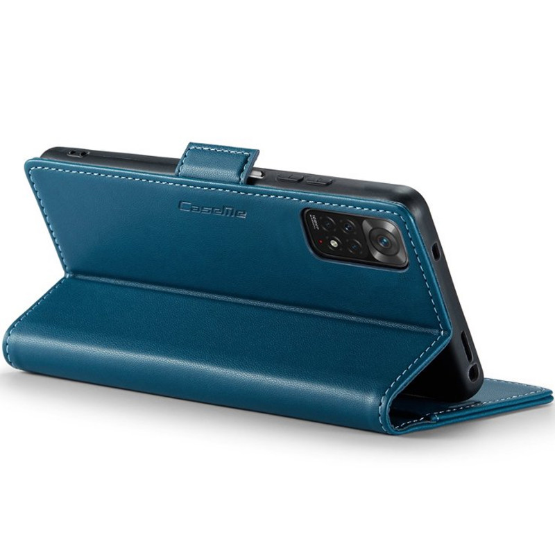 Фото Шкіряний чохол-книжка CaseMe Nappa leather на Xiaomi Redmi Note 11 (Global) / Note 11S / 12S (Blue) в маназині vchehle.ua