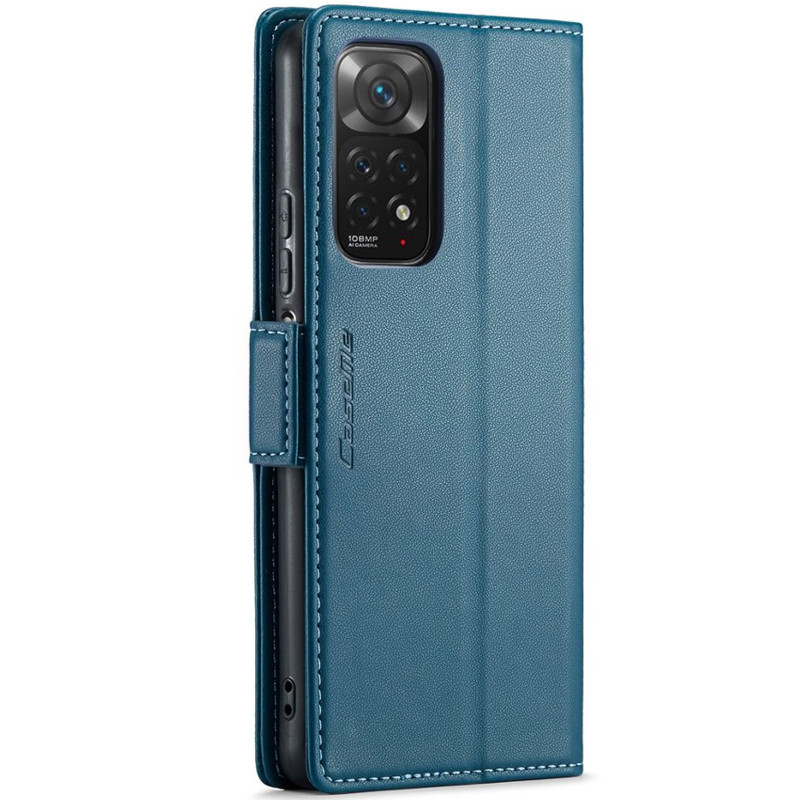 Замовити Шкіряний чохол-книжка CaseMe Nappa leather на Xiaomi Redmi Note 11 (Global) / Note 11S / 12S (Blue) на vchehle.ua