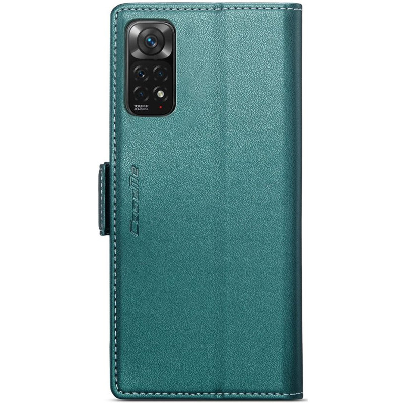 Замовити Шкіряний чохол-книжка CaseMe Nappa leather на Xiaomi Redmi Note 11 (Global) / Note 11S / 12S (Green) на vchehle.ua