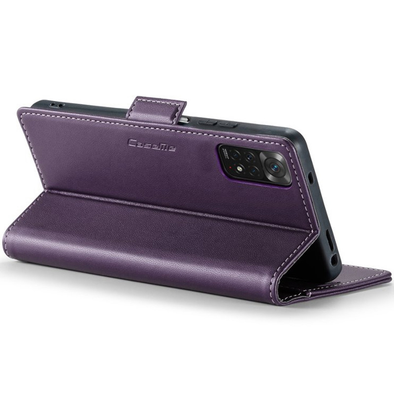 Замовити Шкіряний чохол-книжка CaseMe Nappa leather на Xiaomi Redmi Note 11 (Global) / Note 11S / 12S (Purple) на vchehle.ua