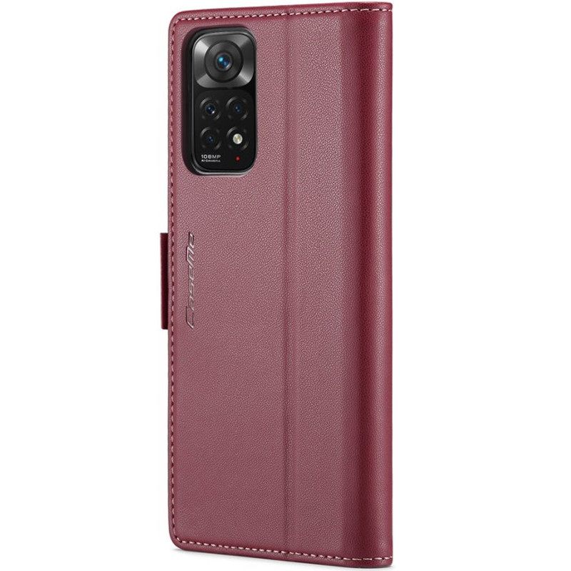 Фото Шкіряний чохол-книжка CaseMe Nappa leather на Xiaomi Redmi Note 11 (Global) / Note 11S / 12S (Red) на vchehle.ua