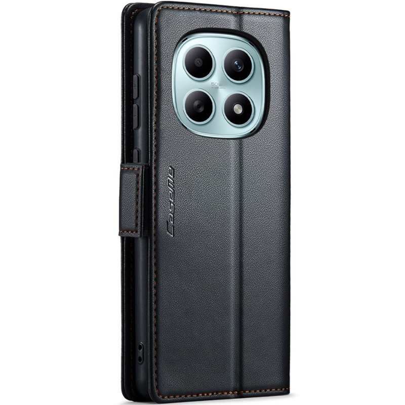 Фото Кожаный чехол-книжка CaseMe Nappa leather для Xiaomi Redmi Note 15 4G/5G (EU) / Poco M8 5G (Black) в магазине vchehle.ua