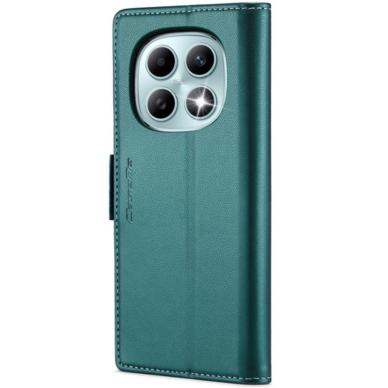 Фото Кожаный чехол-книжка CaseMe Nappa leather для Xiaomi Redmi Note 15 4G/5G (EU) / Poco M8 5G (Green) в магазине vchehle.ua