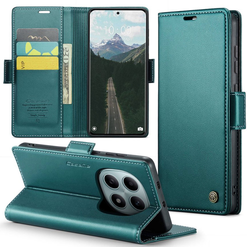Заказать Кожаный чехол-книжка CaseMe Nappa leather для Xiaomi Redmi Note 15 4G/5G (EU) / Poco M8 5G (Green) на vchehle.ua