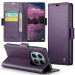 Кожаный чехол-книжка CaseMe Nappa leather для Xiaomi Redmi Note 15 4G/5G (EU) / Poco M8 5G (Purple) в магазине vchehle.ua