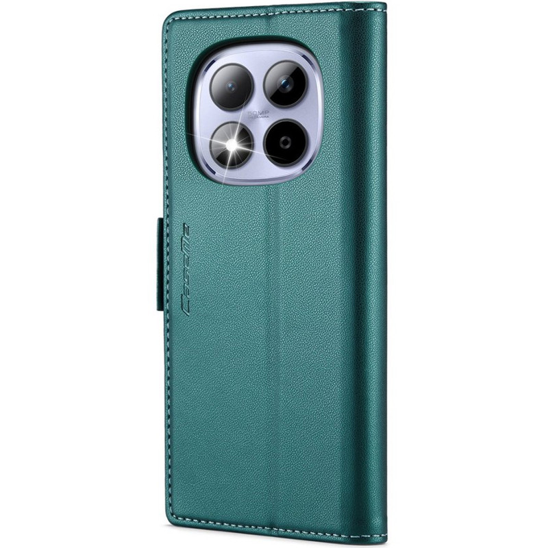 Фото Шкіряний чохол-книжка CaseMe Nappa leather на Xiaomi Redmi Note 15 Pro 4G (Green) в маназині vchehle.ua