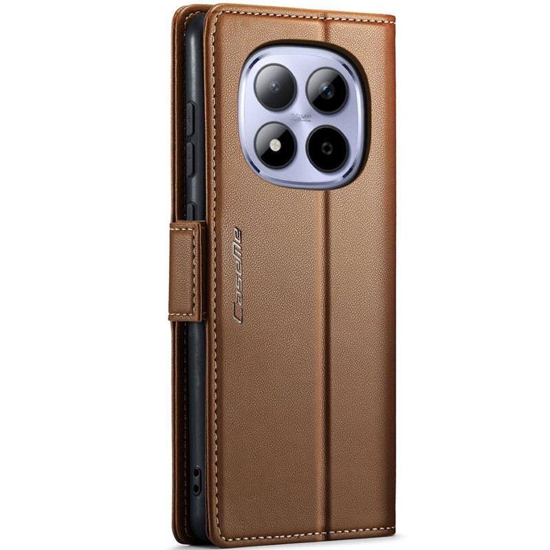 Фото Кожаный чехол-книжка CaseMe Nappa leather для Xiaomi Redmi Note 15 Pro 5G (Brown) в магазине vchehle.ua