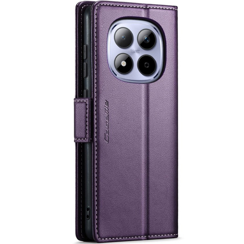 Фото Кожаный чехол-книжка CaseMe Nappa leather для Xiaomi Redmi Note 15 Pro 5G (Purple) на vchehle.ua