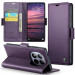 Кожаный чехол-книжка CaseMe Nappa leather для Xiaomi Redmi Note 15 Pro 5G (Purple) в магазине vchehle.ua