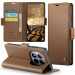 Кожаный чехол-книжка CaseMe Nappa leather для Xiaomi Redmi Note 15 Pro+ 5G / Poco M8 Pro 5G (Brown) в магазине vchehle.ua