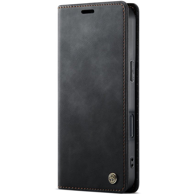 Кожаный чехол-книжка CaseMe Velvet Matte для Apple iPhone 17 Pro / 18 Pro (6.3") (Black)