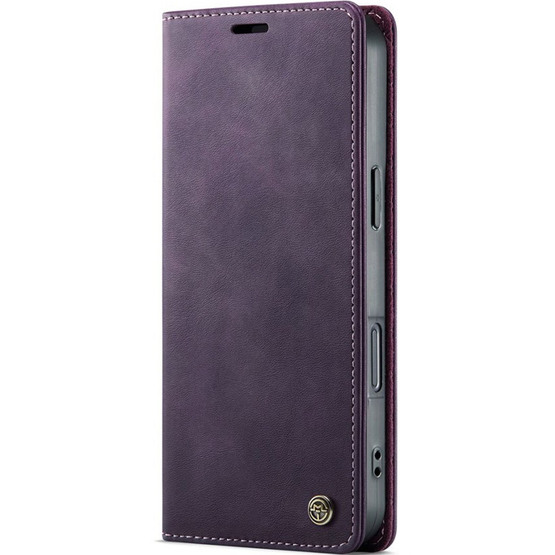 Кожаный чехол-книжка CaseMe Velvet Matte для Apple iPhone 17 Pro / 18 Pro (6.3") (Purple)