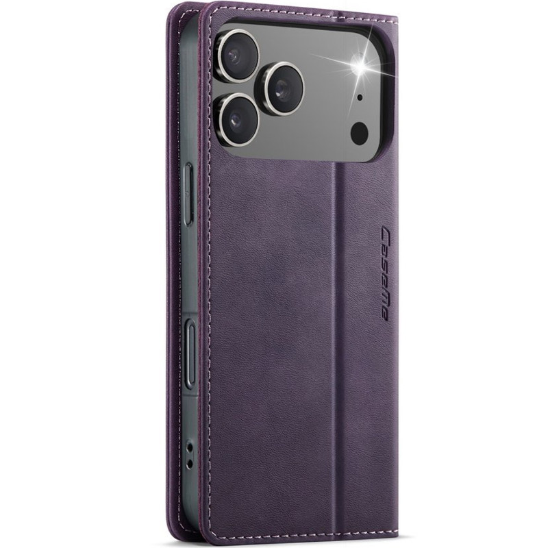 Фото Кожаный чехол-книжка CaseMe Velvet Matte для Apple iPhone 17 Pro / 18 Pro (6.3") (Purple) на vchehle.ua