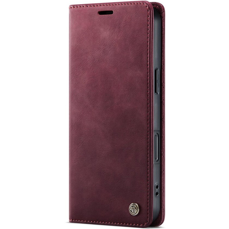 Кожаный чехол-книжка CaseMe Velvet Matte для Apple iPhone 17 Pro / 18 Pro (6.3") (Red)