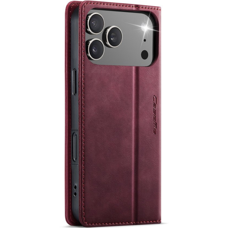 Фото Кожаный чехол-книжка CaseMe Velvet Matte для Apple iPhone 17 Pro / 18 Pro (6.3") (Red) на vchehle.ua