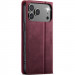 Фото Кожаный чехол-книжка CaseMe Velvet Matte для Apple iPhone 17 Pro / 18 Pro (6.3") (Red) на vchehle.ua